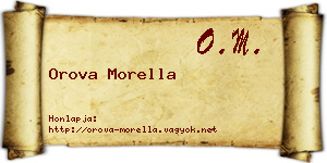 Orova Morella névjegykártya